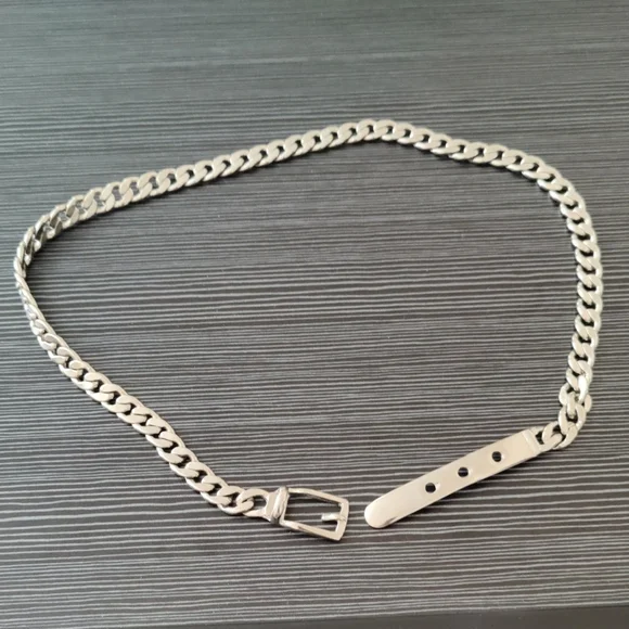 Silver-Tone Women's Chain Belt - Picture 4 of 5